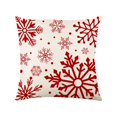 thumbnail image 2 of Christmas Pillow Cover, Holiday Decoration, Festive Christmas Pillowcase for Home Sofa Decor, Red Polyester Fiber Square Pillow Case with Invisible Zipper for Winter Holiday Decorations, 2 of 7