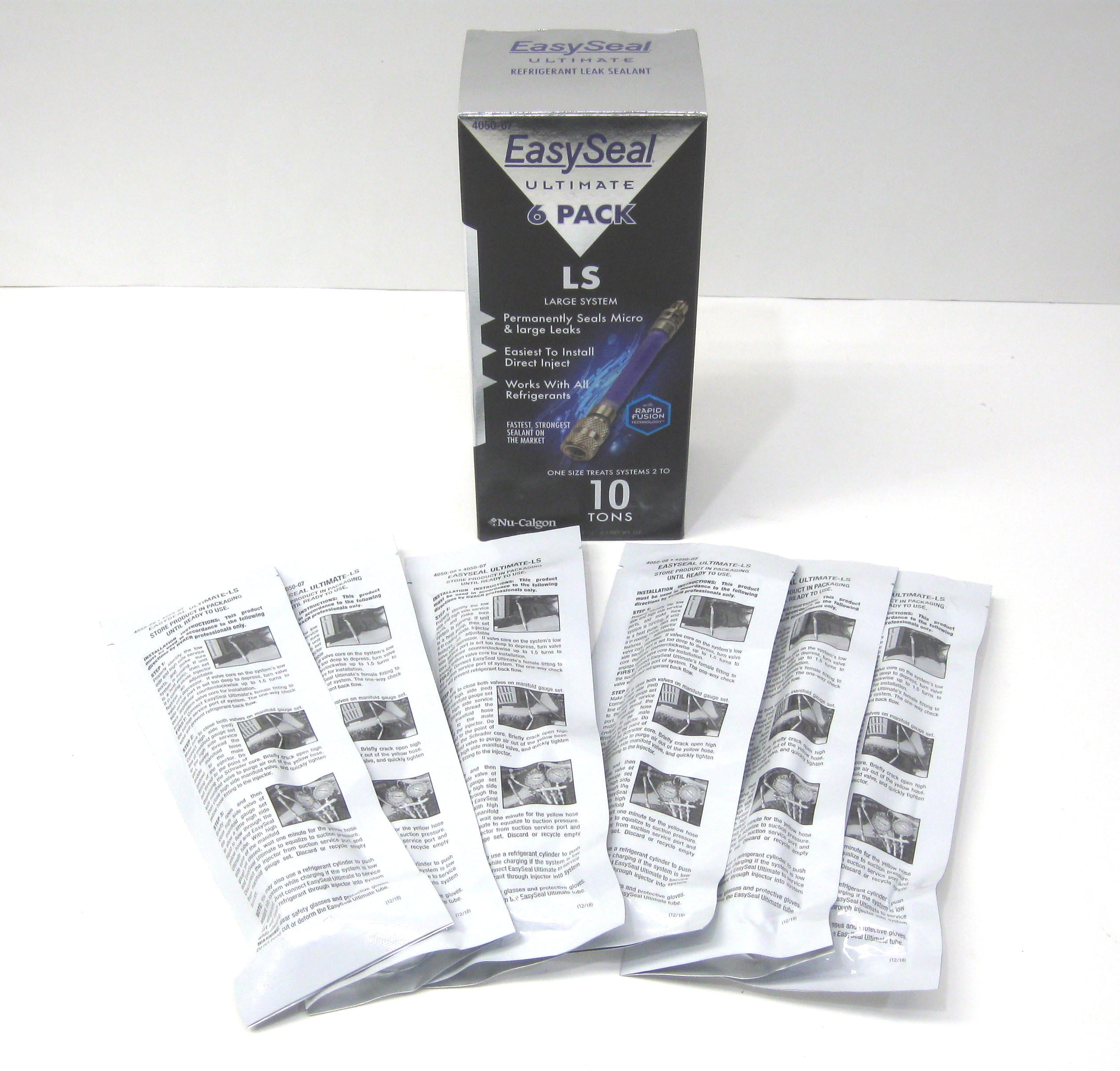 NuCalgon Refrigerant Leak Sealant,Up to 5tons,PK6 405007