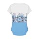 thumbnail image 5 of Fiudx Ofertas de La Semana Top Informal de Primavera y Verano de Manga Corta con Cuello En V para Mujer, 5 of 5