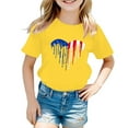 thumbnail image 2 of Coerni Girls Boys T Shirt Summer Boys Girls 4th Of July American Flag Patriotic Short Sleeve Shirt Casual T Shirt Tops, 2 of 7