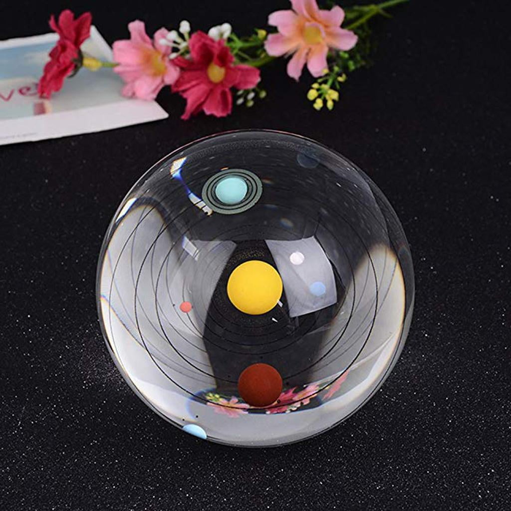 80mm Solar System & Galaxy Glass Crystal Ball Kids Astronomy Science Toy 