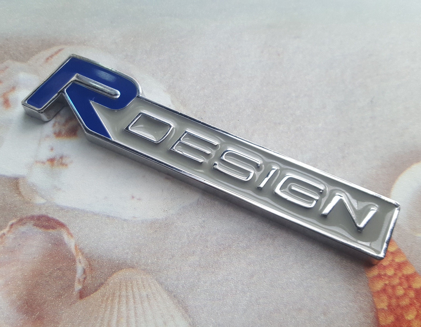 RDESIGN Gray Blue Metal Emblem Volvo XC90 S60 V60 C30 Badge Trunk