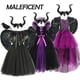 thumbnail image 2 of Disfraz de maléfica para Halloween para niñas, vestido de tutú negro de bautizo, Cosplay de demonio, Reina, bruja, ropa de fiesta de Carnaval, 2 of 5