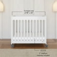 thumbnail image 6 of Foundations Boutique Compact Folding Hotel Crib with 3" Mattress and Locking Wheels, White, 6 of 6
