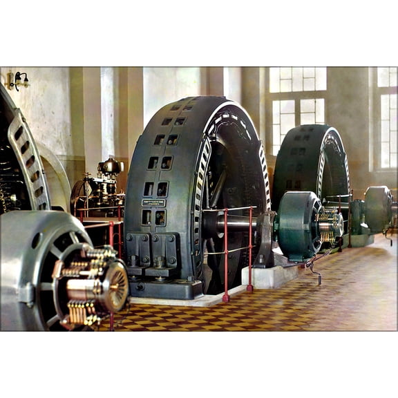 24"x36" Gallery Poster, Hindu Kush hydroelectric power plant on Murghab River 1911