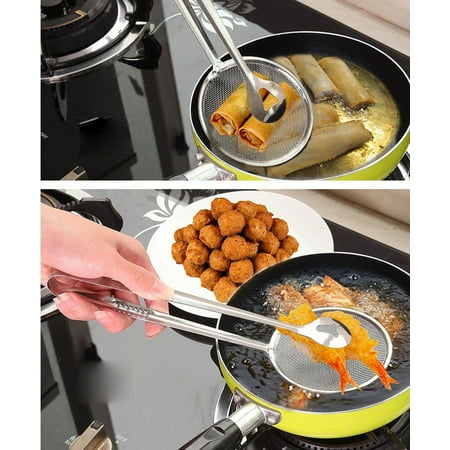 

Ruhiku GW Multi-Functional Filter Spoon with Clip Food Kitchen Oil-Frying BBQ Filter