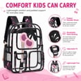 thumbnail image 5 of SANMADROLA Clear Backpack Cherry Heavy Duty Transparent Bookbag Teen Girlish Cute Bag Large Capacity See Through Backpacks Stadium Approved Daypack for Middle School College Sport/Travel, 5 of 10