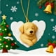 thumbnail image 2 of Herunwer Golden Retriever Glass Ornament for Christmas Tree, Personalized Goldens Dog Heart Hanging Ornaments Decorations for Home Car, Goldens Dog Mom Gifts, 2 of 5