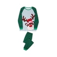 thumbnail image 2 of KOMOO Christmas Family Matching Pajamas for The Whole Family Cartoon Elk Print Tops Striped Pants Xmas Pajamas Parent-Child Outfit Pjs, 2 of 7
