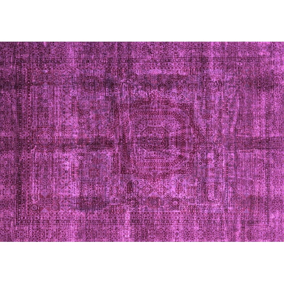 Ahgly Company Indoor Rectangle Oriental Purple Modern Area Rugs, 2' x 3'