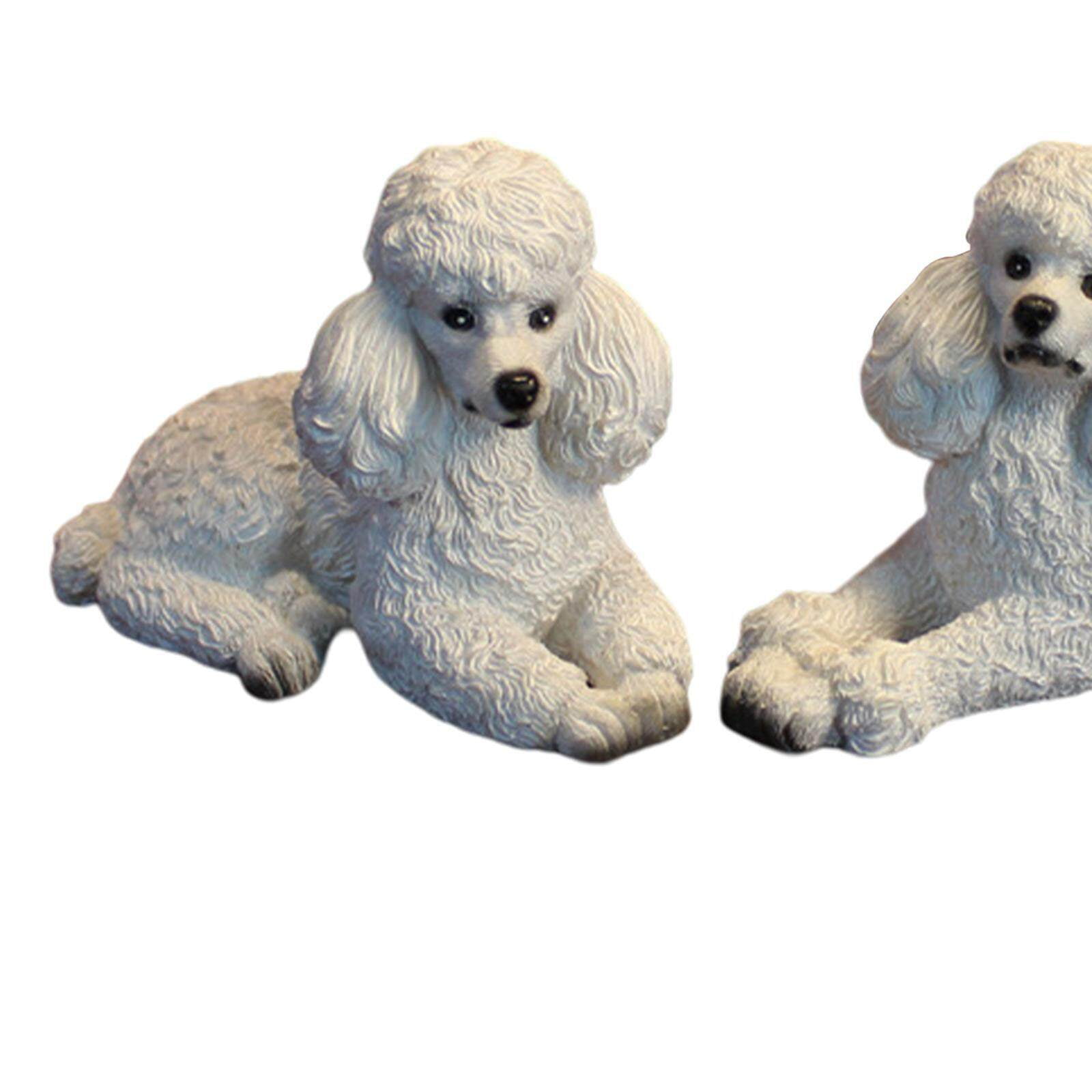 Xingzhi Poodle Dog Statue Animals Figurine Living Room Office