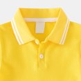 thumbnail image 5 of mgoYE Kids Boys Girls Short Sleeve School Uniform String Polo Shirts(Yellow,2-3 Years), 5 of 5