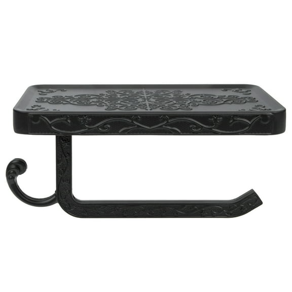 Raindrops  Toilet Phone Storage Holder over Tank Paper Holders Organizer for Bathroom Black