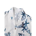 thumbnail image 4 of Yunliwuli Men's Two Piece Beachwear Sets Short Sleeve Lapel Button Up Shirt Tropical Tree Print Shorts Set, 4 of 10