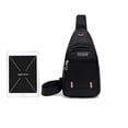 thumbnail image 5 of OutDoor Travel Fashion Mens CrossBorder Small Chest Polyester Shoulder Bag Trend Leisure. black, 5 of 6