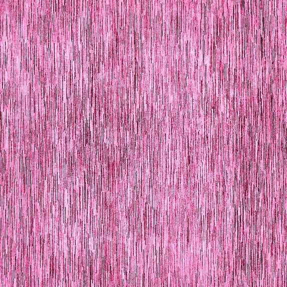 Ahgly Company Indoor Square Abstract Pink Modern Area Rugs, 7' Square