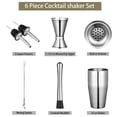 thumbnail image 4 of Juego de coctelera de acero inoxidable Nikou 6 piezas barman, 4 of 12