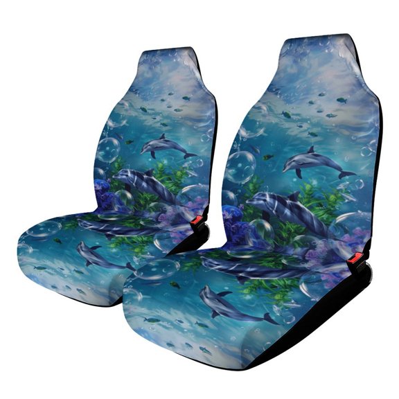 Marvels of The Sea Car Seat Covers Set of for 2 Front Seats,Auto Accessories Protectors Decor Universal Vehicle Seat Covers