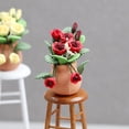 thumbnail image 4 of Kripyery Dollhouse Flower Realistic 1:12 Miniature Potted Plant Rose Model Decoration Photography Prop, 4 of 8