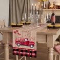 thumbnail image 2 of Table Runners 70 Inches Long Dress Scarves, Valentine's Day Farmhouse Coffee/Dining/Kitchen Table Decor, Holiday Table Runner, Red Love Heart Roses Romantic Truck Wooden 13x70 Inch, 2 of 9