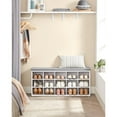 thumbnail image 4 of Boutique Home Shoe Bench with Cushion and Storage - White and Gray, 4 of 5