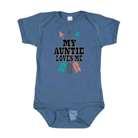 

Inktastic My Auntie Loves Me Tribal Arrows Nephew Gift Baby Boy Bodysuit