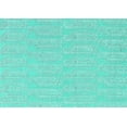 thumbnail image 1 of Ahgly Company Indoor Rectangle Solid Turquoise Blue Modern Area Rugs, 3' x 5', 1 of 4