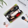 thumbnail image 6 of Saiise Pikmin Print Makeup Bag PU Leather Travel Makeup Bag Organizer Makeup Pouch, Portable Cosmetic Bags for Women,Cute Make Up Bag for Travel Size Toiletries Accessories Brushes, 6 of 7