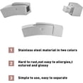 thumbnail image 5 of 4 Sets Rectangle Bayonet Clasps Stainless Steel Bayonet Clasps 5mm Hole Leather Cord End Connectors for Bracelets Necklaces Buckle Jewelry Making Matte Platinum Color, 5 of 8