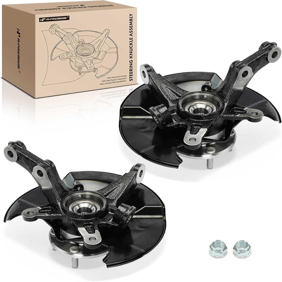 A-Premium 2x Front Left and Right Steering Knuckle & Wheel Bearing Hub Assembly Compatible with Honda Civic 2006-2011, Driver and Passenger Side