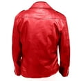 thumbnail image 3 of Men's Faux Leather Bomber Jacket Motorcycle Lapel Asymmetric Zip Up Slim Fit Biker Coat Thickening Parka with Pocket, 3 of 6