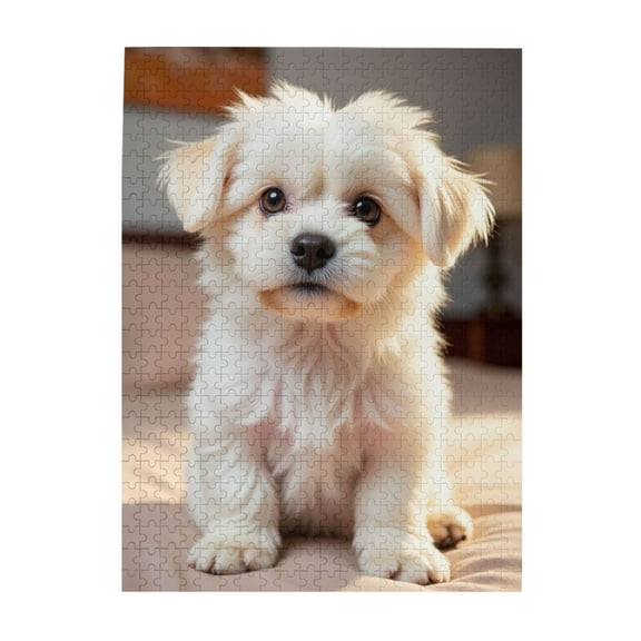 500 Piece Adorable Puppy Jigsaw Puzzle For Adults Relaxing And Challenging Brain Teaser HighQuality Wooden Pieces Unique Artwork Great Gift Idea For Puzzle Lovers