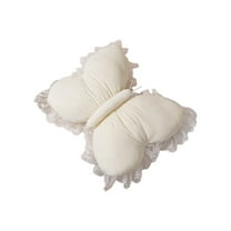 Moocorvic Butterflies Pillow Home Bedroom Living Room Sofa Ornaments Waist Support Cushion,White,16.5x16.5