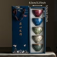 thumbnail image 5 of Kiln Transformation Five Elements Cup Tea Set - Ceramic Kung Fu Tea Cup, Home Master Cup, Tea Tasting Cup, Light Luxury Tea Bowl Gift Box (Set of 5 pieces), 5 of 8