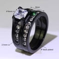 thumbnail image 3 of ringheart Black Matching Rings His and Her Rings Couple Rings AAA Cz Wedding Ring Sets for Him and Her Womens Ring Titanium steel Men Ring, 3 of 7