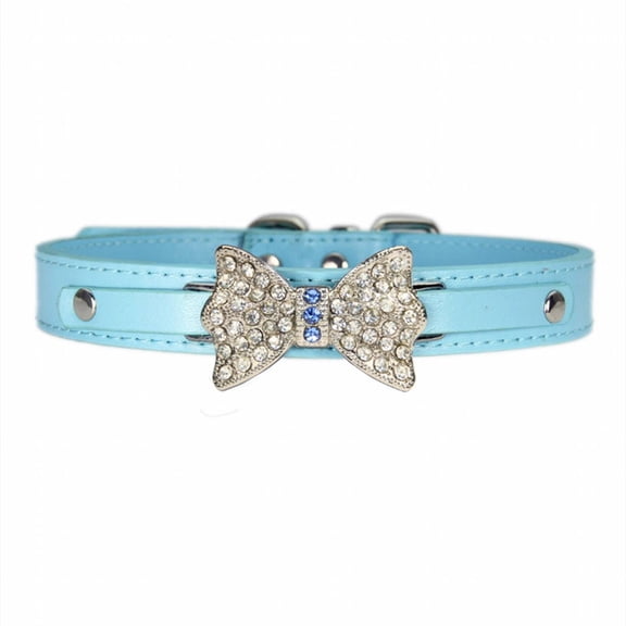 BESTSKY Dog Collar,Easy Wearing Dog Harness,Outfit Matching Dog Leash,Blue,M 1.5-37cm