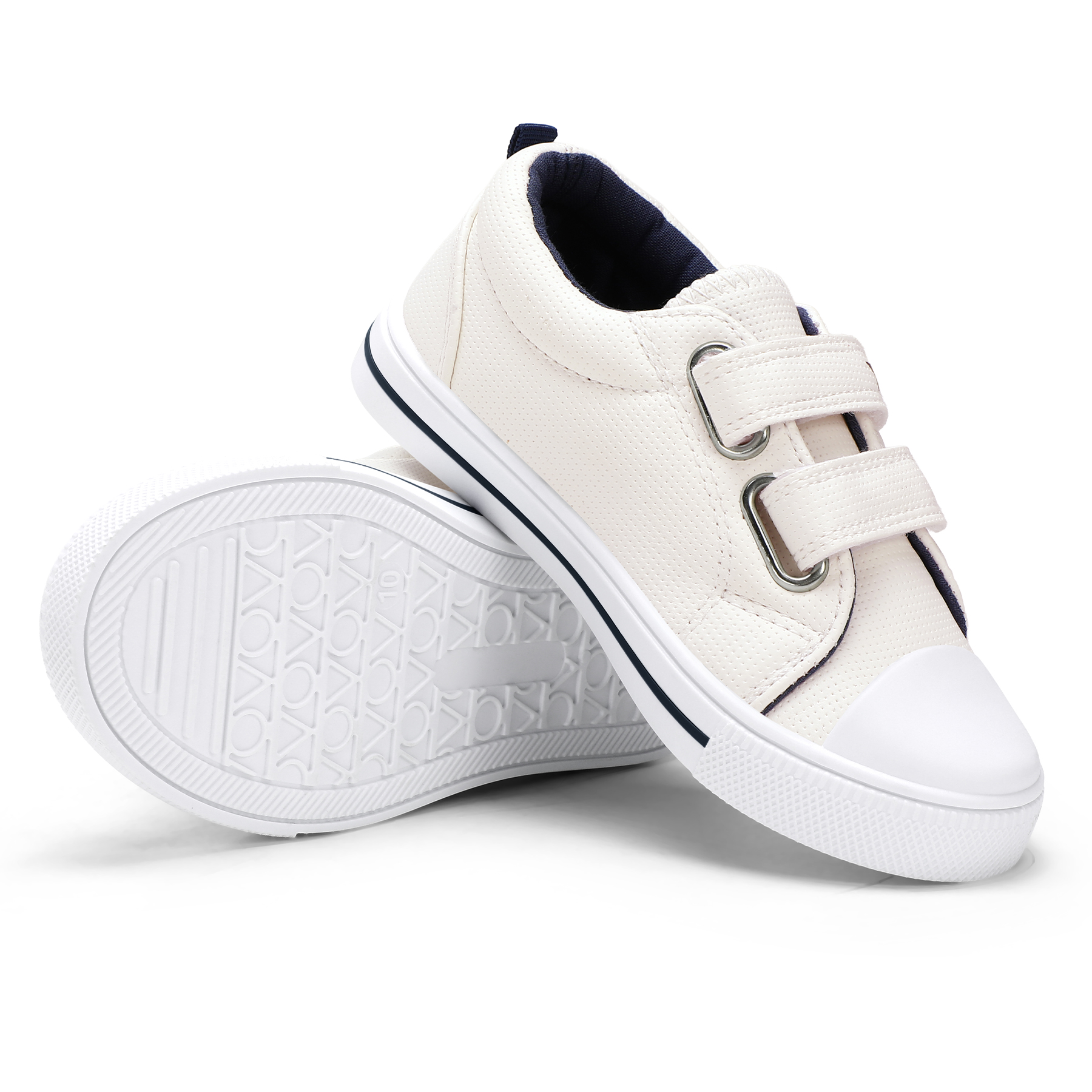 Kushyshoo Kids Sneakers White Canvas Toddler Size 7 photo 3