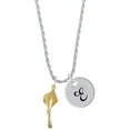 thumbnail image 1 of Delight Jewelry Goldtone Graduation Hat Silvertone Script Initial Disc - E - Charm Necklace, 20"+3", 1 of 4
