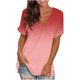 thumbnail image 4 of Camisetas con Cuello en V Mujeres Camiseta Suelta de Manga Corta con Cuello en V, Cómoda Camiseta Diaria, 4 of 4