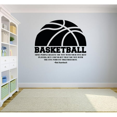 Some People Believe You Win With Your 5 Best Players But You Win With The 5 Who Fit Together Best. Basketball Sports Motivation Custom Wall Decal Vinyl Sticker Boy Girl Bedroom Art 12 X 12 (Best Basketball Uniform Design)