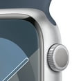 thumbnail image 3 of Open Box Apple Watch Series 9 With Blood Oxygen. GPS 45mm Silver Aluminum Case with Storm Blue Sport Band - M/L., 3 of 10