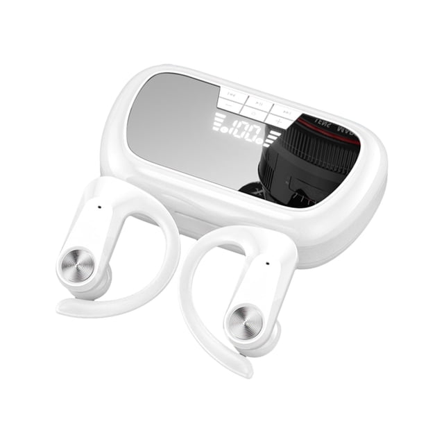 Wireless Earbuds Bluetooth 5.3 With SD Card Slot Digital Display Ear Hooks For Sports Training