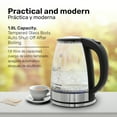 thumbnail image 6 of Taurus 1.8L Cordless Glass Electric Kettle with Borosilicate Body, 360° Swivel Base, Fast Boil, Auto Shut-Off – BPA-Free, for Tea, Coffee & Instant Meals, 6 of 8