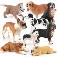 thumbnail image 3 of Set de figuras de perros realistas de PVC en miniatura, 9 piezas, 3 of 3