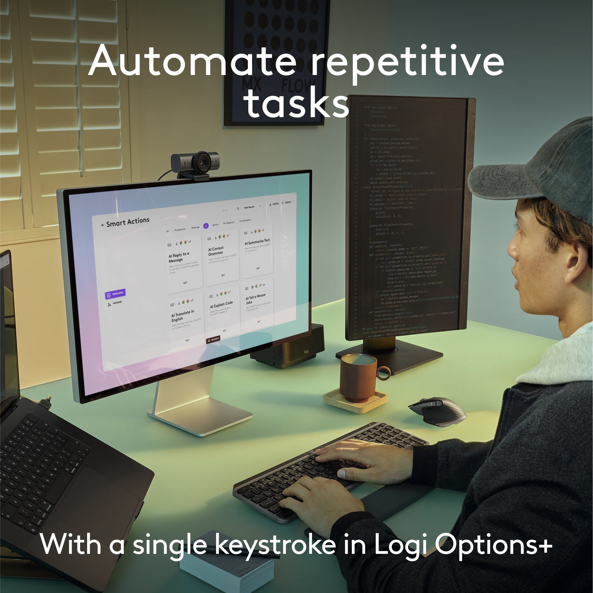 Logitech MX Keys S for Mac, Wireless Keyboard, Fluid, Precise Laptop-Like Typing, Programmable Keys, Backlit, Bluetooth