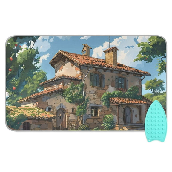 Farmhouse Ironing Board Covers Heat Resistant Ironing Pad Mat Portable for Travel Washer Dryer Table