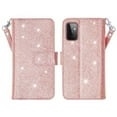 thumbnail image 2 of Case For Galaxy A52 5G Leather Flip Pouch Wallet Case Cover Folio [Kickstand] for Girls Women Phone Cases For Galaxy A52 5G Case - Rose Gold, 2 of 5