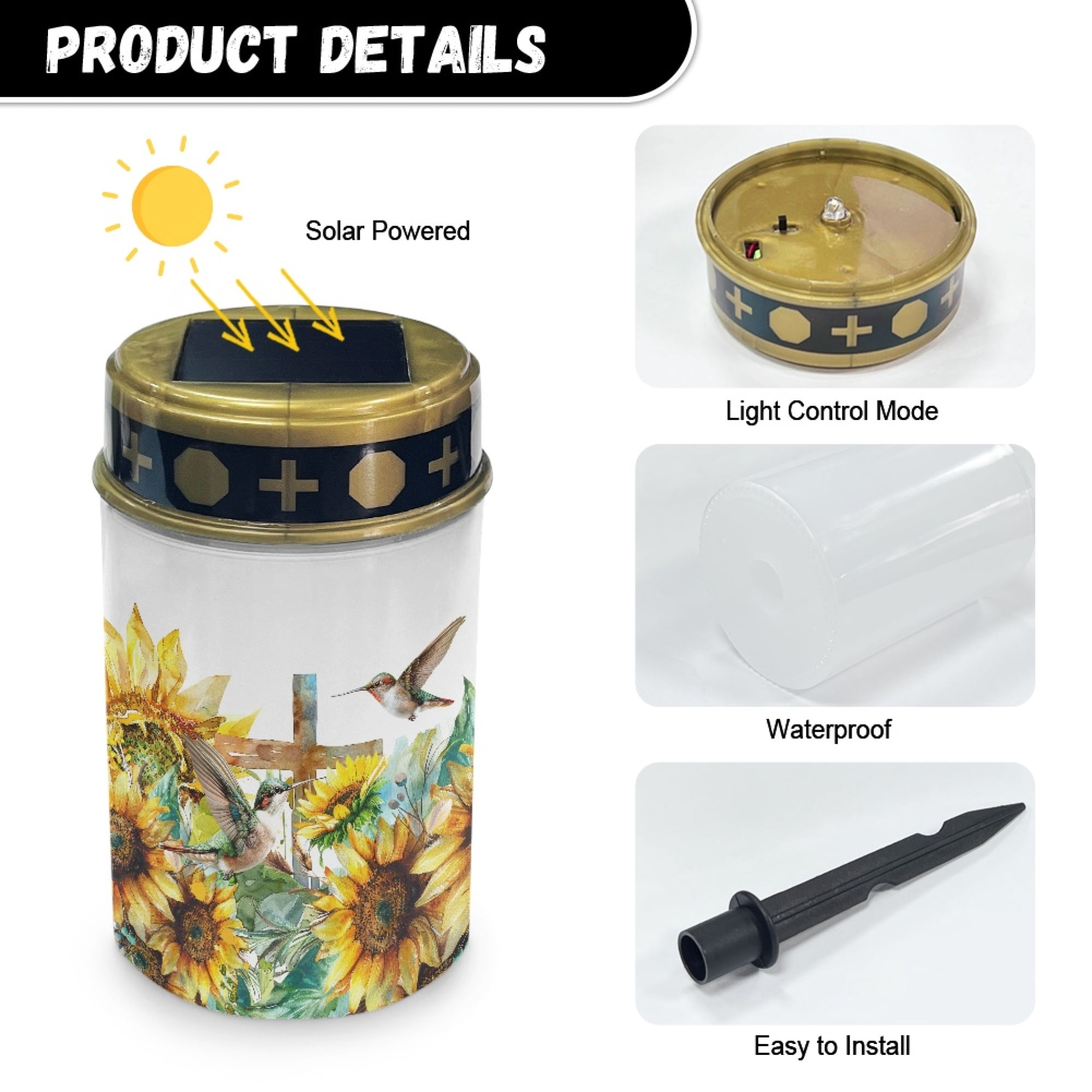 Cugasmaru Hummingbird Solar Lights for Cemetery Grave Waterproof Cemetery Flowers for Grave Solar Lights Memorial Gifts for Mom Grandma Loved Ones Cugasmaru Hummingbird Solar Lights for Cemetery Grave Waterproof Cemetery Flowers for Grave Solar Lights Memorial Gifts for Mom Grandma Loved Ones