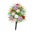 thumbnail image 4 of Rosa artificial conmemorativa con estaca para el suelo, púas florales, rosas falsas Multicolor, 4 of 9