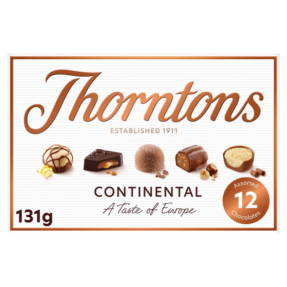 Thorntons Continental Chocolate Collection 131G, Imported from Britain